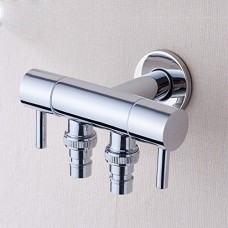 MDRW-Bathroom Sccessories The Copper Washing Machine Into A Two Faucet Double Faucet With Single Double Angle Valve Faucet Mop Pool A - B075562W6Q